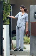 SARA SAMPAIO Out in Pajamas Outside Her Home in Los Angeles 12/07/2020