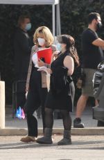 SARAH PAULSON and BEANIE FELDSTEIN on the Set of American Crime Story: Impeachment in Los Angeles 12/10/2020