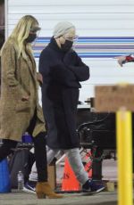 SARAH PAULSON and BEANIE FELDSTEIN on the Set of American Crime Story: Impeachment in Los Angeles 12/10/2020