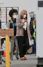 SARAH PAULSON and BEANIE FELDSTEIN on the Set of American Crime Story: Impeachment in Los Angeles 12/10/2020