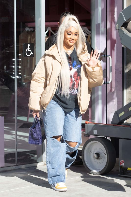 SAWEETIE Leaves PLT Store in West Hollywood 12/09/2020