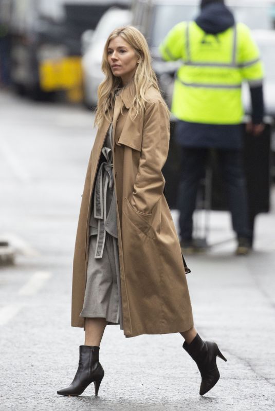 SIENNA MILLER on the Set of Anatomy of a Scandal in London 12/06/2020