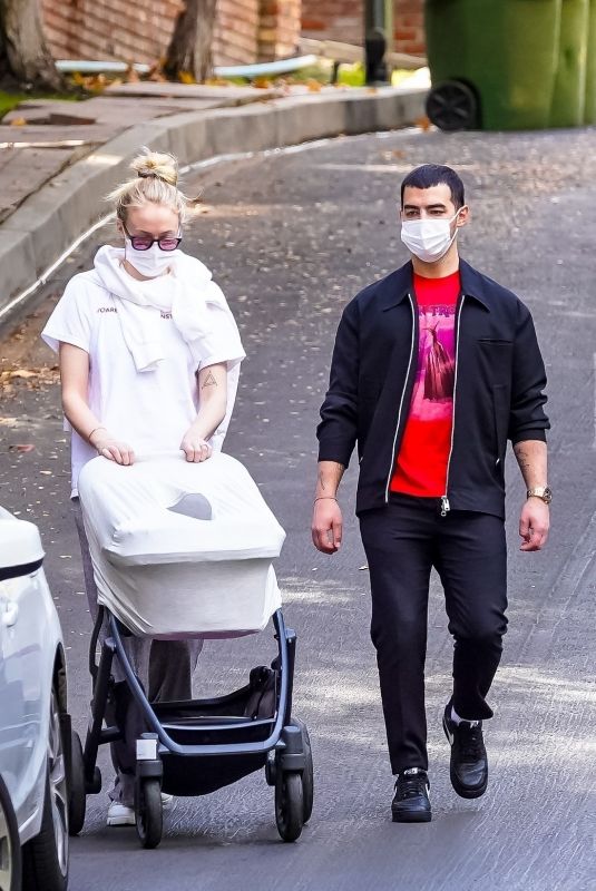 SOPHIE TURNER and Joe Jonas Out with Their Daughter in Los Angeles 12/08/2020