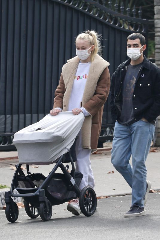 SOPHIE TURNER and Joe Jonas Out with Their Daughter in Los Angeles 12/11/2020