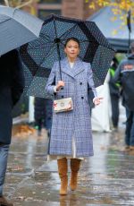 SUTTON FOSTER on the Set of Younger in New York 12/14/2020