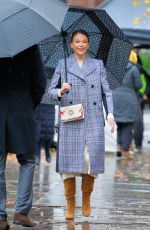SUTTON FOSTER on the Set of Younger in New York 12/14/2020