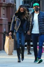 TAYSHIA ADAMS and Zac Clark Shopping at Zara in New York 12/27/2020