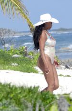 VIVICA FOX in Swimsuit at a Beach in Tulum 12/21/2020