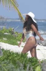 VIVICA FOX in Swimsuit at a Beach in Tulum 12/21/2020