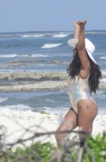VIVICA FOX in Swimsuit at a Beach in Tulum 12/21/2020