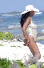 VIVICA FOX in Swimsuit at a Beach in Tulum 12/21/2020