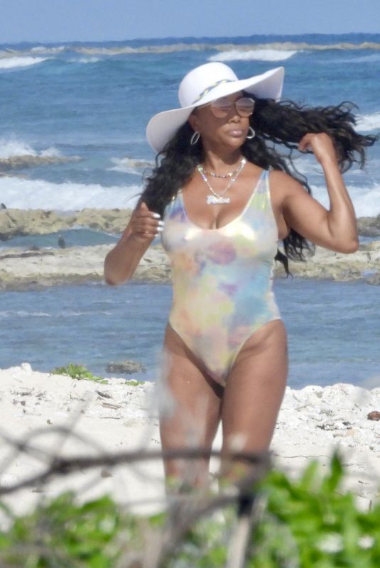 VIVICA FOX in Swimsuit at a Beach in Tulum 12/21/2020