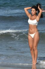 YAZMIN OUKHELLOU in a White Bikini at a Beach in Dubai 12/22/2020