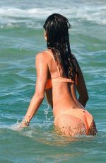 ALESSANDRA AMBROSIO in a Orange Bikini at a Beach in Brasil 01/09/2021