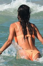 ALESSANDRA AMBROSIO in a Orange Bikini at a Beach in Brasil 01/09/2021