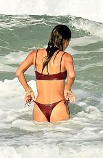 ALESSANDRA AMBROSIO in a Red Bikini at a Beach in Florianopolis 01/10/2021
