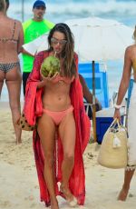 ALESSANDRA AMBROSIO in Bikini at a Beach in Florianopolis 01/02/2021