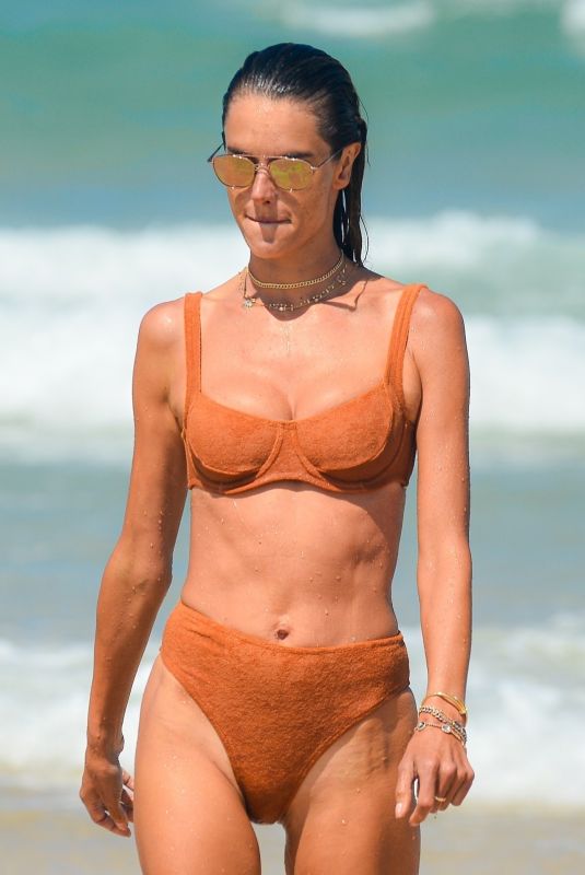 ALESSANDRA AMBROSIO in Bikini at a Beach in Florianopolis 01/22/2021