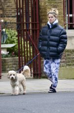 ALICE EVE Out with Her Dog in London 01/21/2021