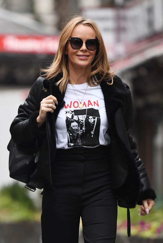 AMANDA HOLDEN Arrives at Heart Radio in London 01/27/2021