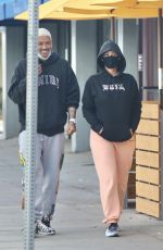 AMBER ROSE and Alexander Edwards Out for Lunch in Los Angeles 01/07/2021