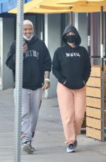 AMBER ROSE and Alexander Edwards Out for Lunch in Los Angeles 01/07/2021