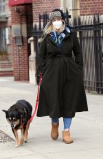 AMBER TAMBLYN Out awith Her Dog in New York 12/30/2020