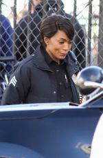 ANGELA BASSETT on the Set of Rescue 9-1-1 in Los Angeles 01/26/2021