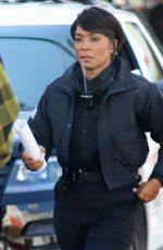 ANGELA BASSETT on the Set of Rescue 9-1-1 in Los Angeles 01/26/2021