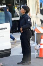 ANGELA BASSETT on the Set of Rescue 9-1-1 in Los Angeles 01/26/2021
