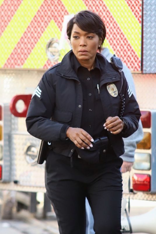 ANGELA BASSETT on the Set of Rescue 9-1-1 in Los Angeles 01/26/2021