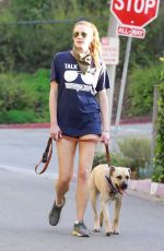 ANNA OSCEOLA Out with Her Dog in Los Angeles 01/09/2021