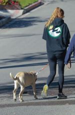ANNA OSCEOLA Out with Her Dog in Los Feliz 01/26/2021