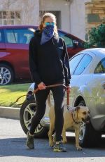 ANNA OSCEOLA Out with Her Dog in Los Feliz 01/26/2021