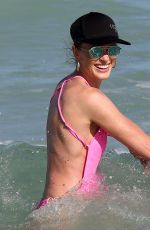 ANNE VYALITSYNA in Swimsuit at a Beach in Miami 12/31/2020