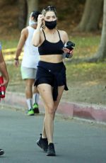 ASHLEY BENSON in Shorts Out Hikinig in Los Angeles 01/18/2021