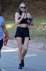 ASHLEY BENSON in Shorts Out Hikinig in Los Angeles 01/18/2021