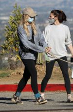 ASHLEY GREENE Out Hiking with Friends in Los Angeles 01/17/2021