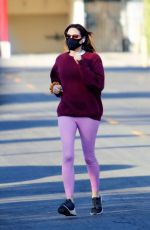 AUBREY PLAZA Out Jogging in Los Angeles 01/07/2021
