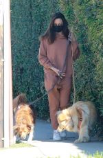 AUBREY PLAZA Out with Her Dogs in Los Angeles 12/30/2020