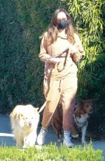 AUBREY PLAZA Out with Her Dogs in Los Angeles 12/30/2020
