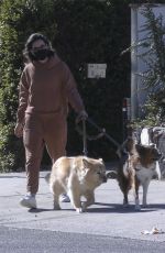 AUBREY PLAZA Out with Her Dogs in Los Angeles 12/30/2020