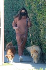 AUBREY PLAZA Out with Her Dogs in Los Angeles 12/30/2020