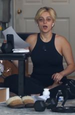 BEBE REXHA Unboxing Oculus VR Gear at Her Home in Los Angeles 01/19/2021
