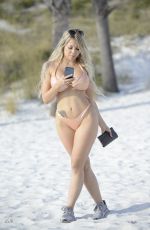 BELLA BUNNIE AMOR in Bikini at a Beach in Miami 01/23/2021