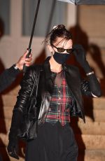 BELLA HADID Leaves Fendi Fashion Show at PWF in Paris 01/27/2021
