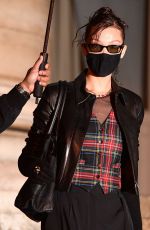 BELLA HADID Leaves Fendi Fashion Show at PWF in Paris 01/27/2021