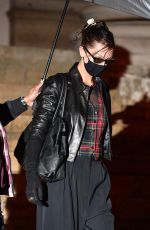 BELLA HADID Leaves Fendi Fashion Show at PWF in Paris 01/27/2021