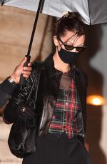 BELLA HADID Leaves Fendi Fashion Show at PWF in Paris 01/27/2021