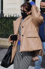 BELLA HADID Leaves La Reserve Hotel in Paris 01/28/2021